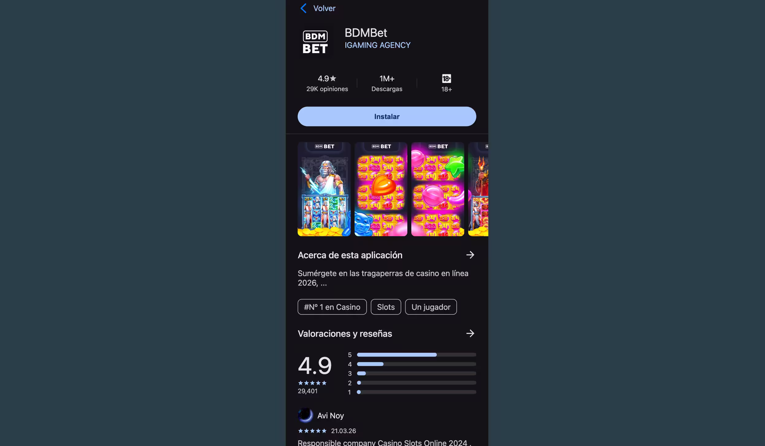 Aplicación Móvil de BDMbet